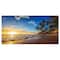 Designart - Paradise Tropical Island Beach Sunrise - Seashore Canvas Art Print
